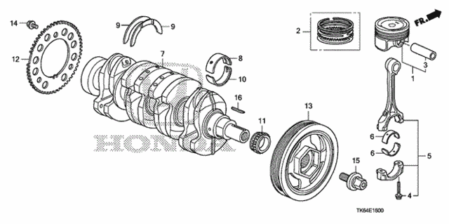 Piston - Crankshaft for 2012 Honda Fit #0