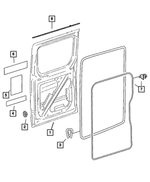 68137861AA - Doors and Related Parts: Side Cargo Door, Right for Dodge: Sprinter 2500, Sprinter 3500 Image