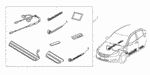 91541S6M003 - Accessory Components: CLIP, HARNESS BAND (140MM) (BLACK) for Honda Image