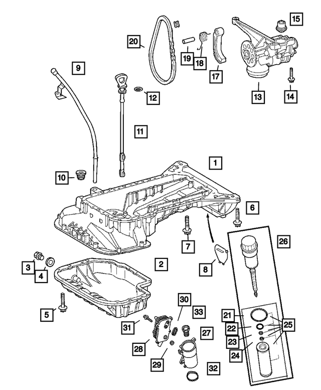 6104010AA - 3.0L Turbo Diesel; Engine: Bolt for Chrysler: Crossfire | Dodge: Sprinter 2500, Sprinter 3500 Image