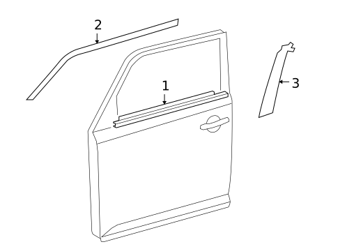 Exterior Trim - Front Door for 2008 Scion xB #0
