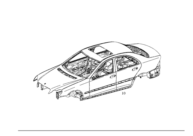 2036000105 - Body Shell: Body-in-White for Mercedes-Benz: C230, C280, C32 AMG, C350 Image image