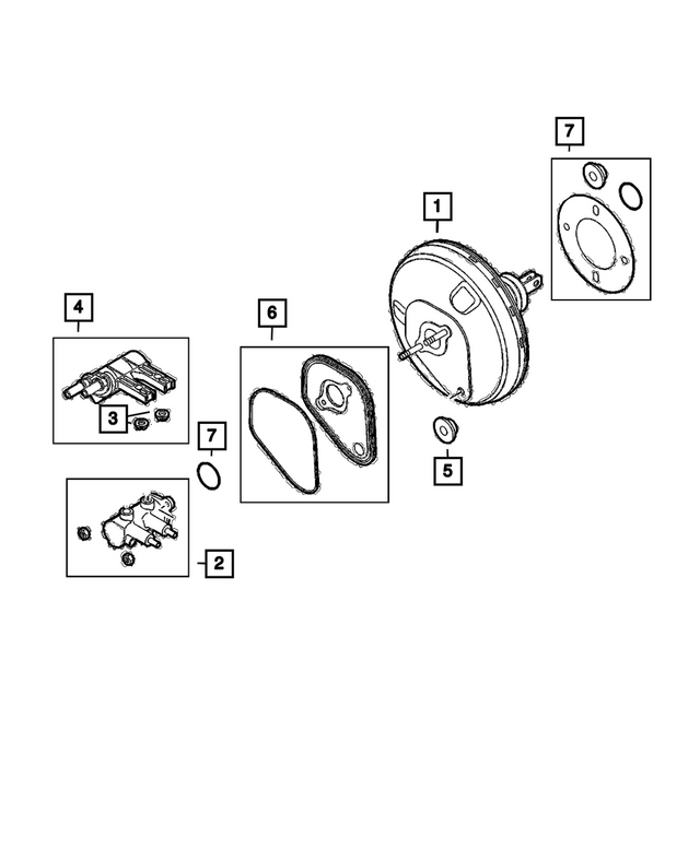 68125171AA - Brakes: Master Cylinder Reservoir Grommet for Mopar Image