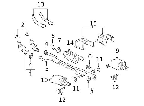 Exhaust Components for 2008 Pontiac G8 #0
