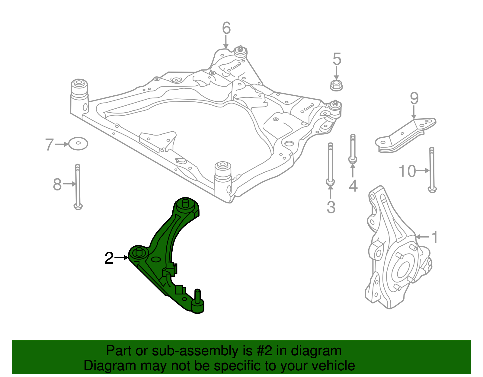 2013-2020 Nissan Pathfinder Lower Control Arm 54500-3JA0D