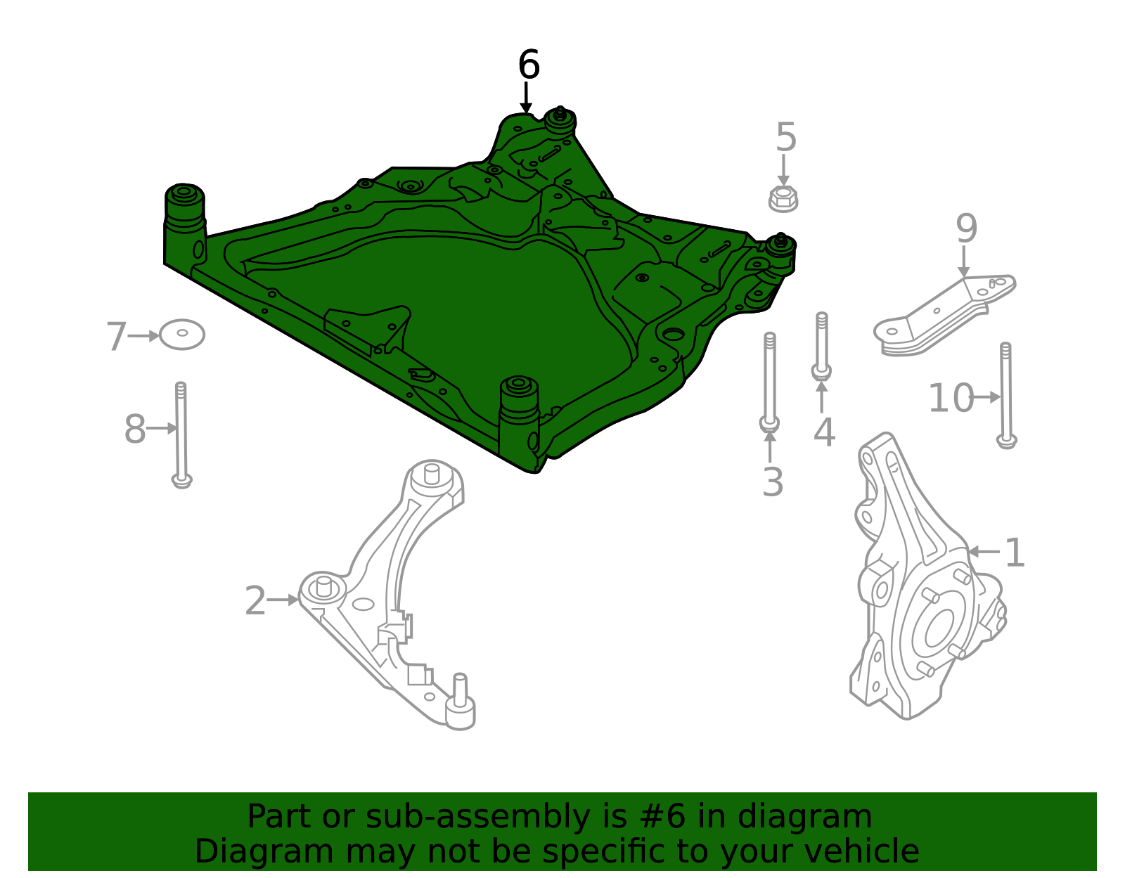 2013-2014 Nissan Pathfinder Cross-Member 54400-3JA4D | Parts for