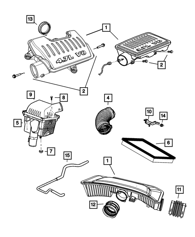 53013937AA - Fuel: Air Cleaner Resonator for Mopar Image image