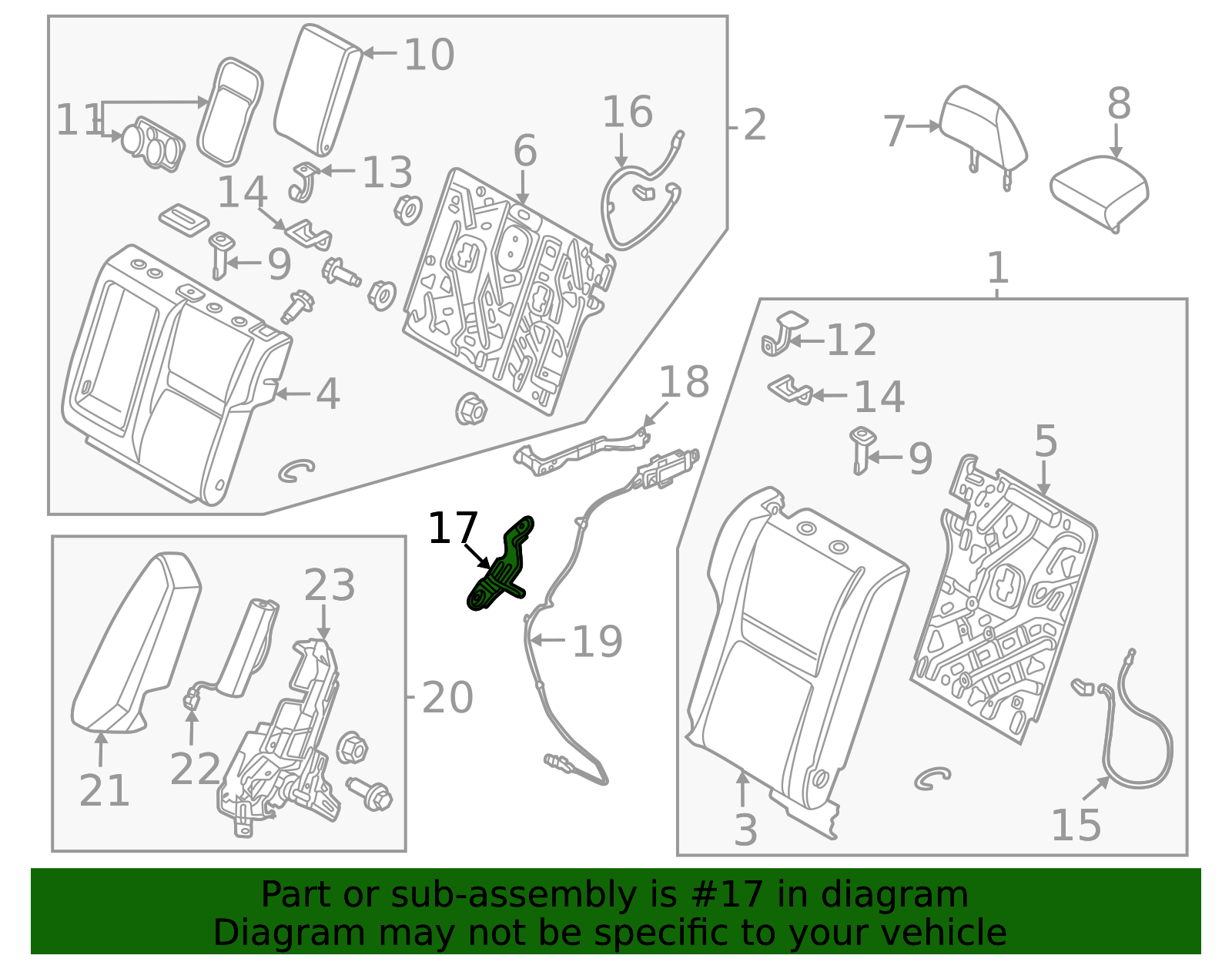 88642-6RA0A - Folding Seat Lock Striker 2021-2025 Nissan Rogue ...