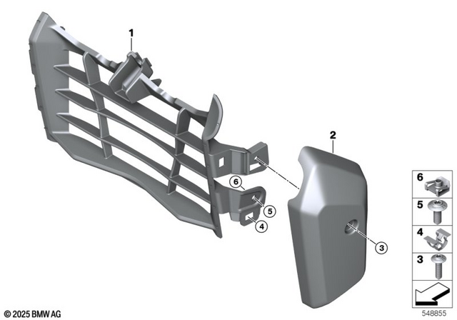 46638550994 - Frame and Mounting Parts: Body Screw without Shoulder - M5X20 mk for BMW-Motorrad Image