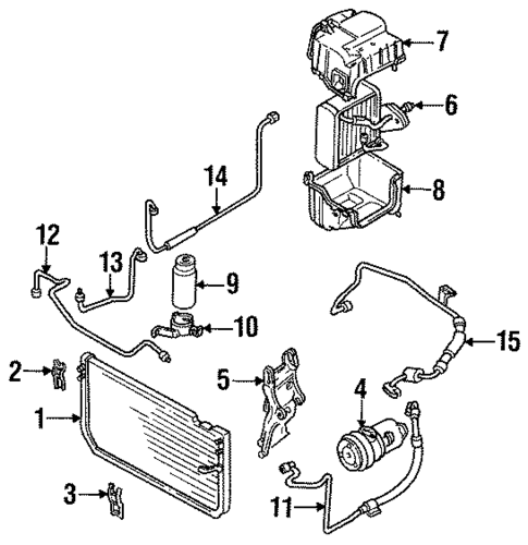 Condenser, Compressor & Lines for 1990 INFINITI M30 #0
