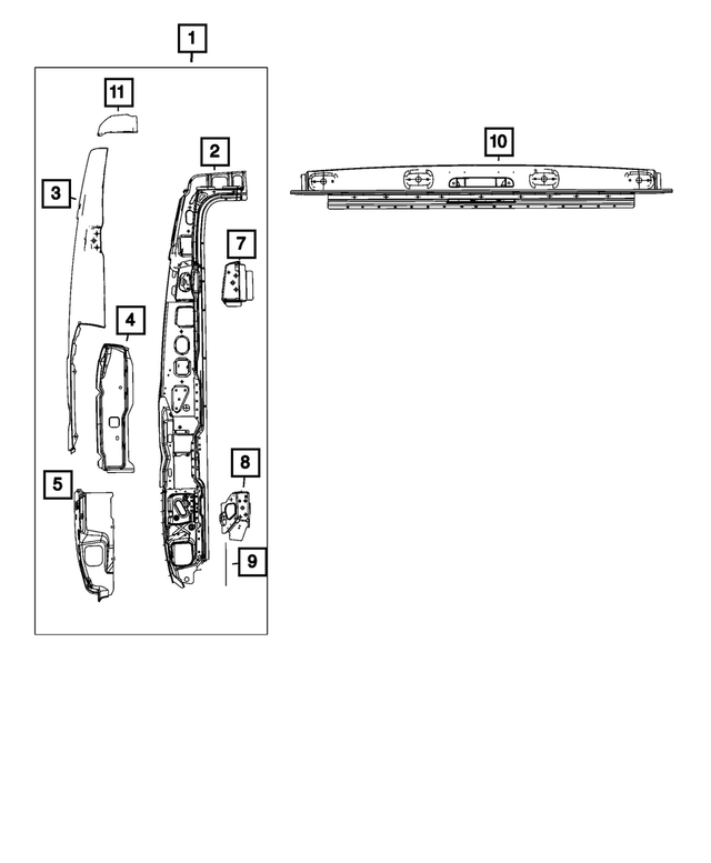 68565022AA - : Rear Corner Panel, Right for Mopar Image