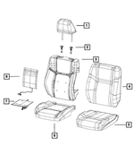 68148805AB - Interior Trim: Seat Back Foam, Left for Mopar Image