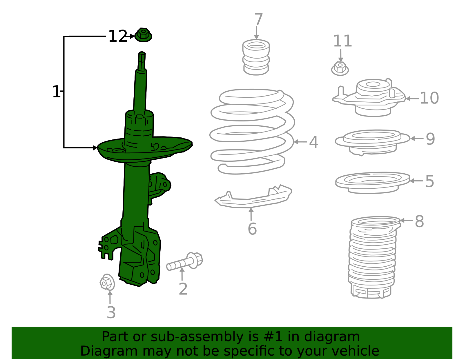 2025 Toyota Camry Strut 48510-8Z673 | OEM Parts Online