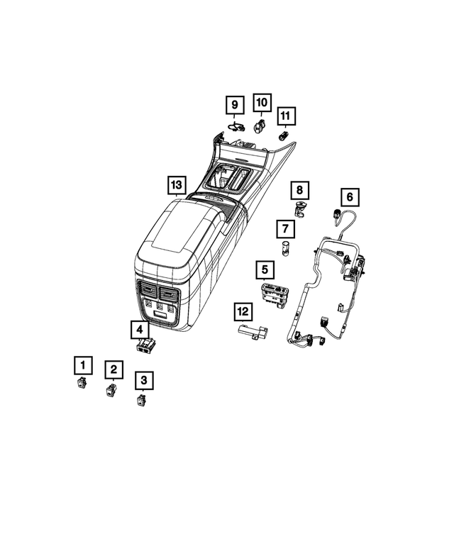 68256685AA - Electrical: Power Top Switch for Mopar Image