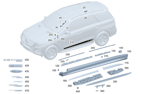 Outside Attachment Parts for 2022 Mercedes-Benz GLE580 #0