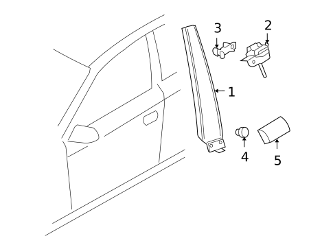 Exterior Trim - Pillars for 2009 Audi A6 Quattro #0