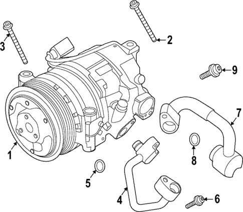 Condenser, Compressor & Lines for 2023 Porsche 911 #1