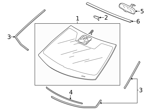Glass - Windshield for 2013 Honda Accord #0