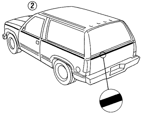 Stripe Tape for 1992 Chevrolet Blazer #1
