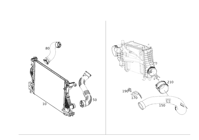 2600110700 - Radiator: Holder for Mercedes-Benz: 220a, A220, A35 AMG, CLA250, CLA35 AMG, GLA250, GLA35 AMG, GLB250, GLB35 AMG Image image