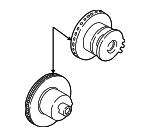 52007715 - Brakes: Hub &amp; Rotor for Dodge: B150, B1500, B250, B2500, B350, B3500, D150, D250, D350, W250, W350 Image