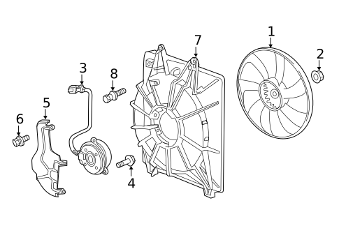 Condenser Fan for 2020 Honda Odyssey #0