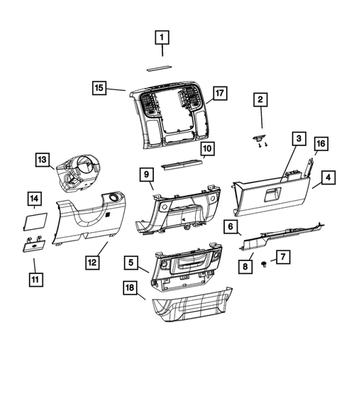 Instrument Panel for 2018 Ram 2500 #0