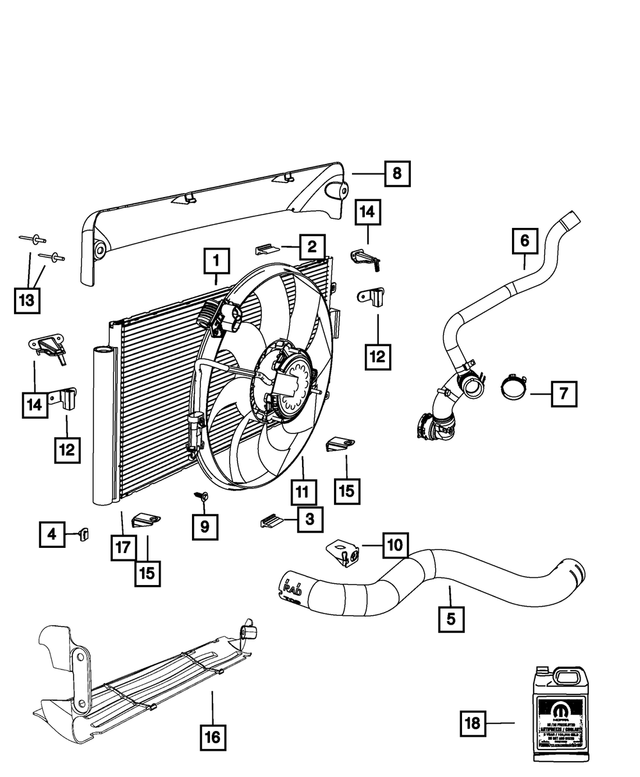 4560161AB - : Radiator Outlet Hose for Mopar Image