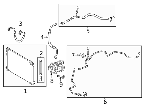 Condenser, Compressor & Lines for 2020 Toyota Prius AWD-e #0