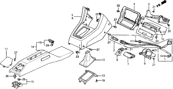Console for 1991 Honda Prelude #0
