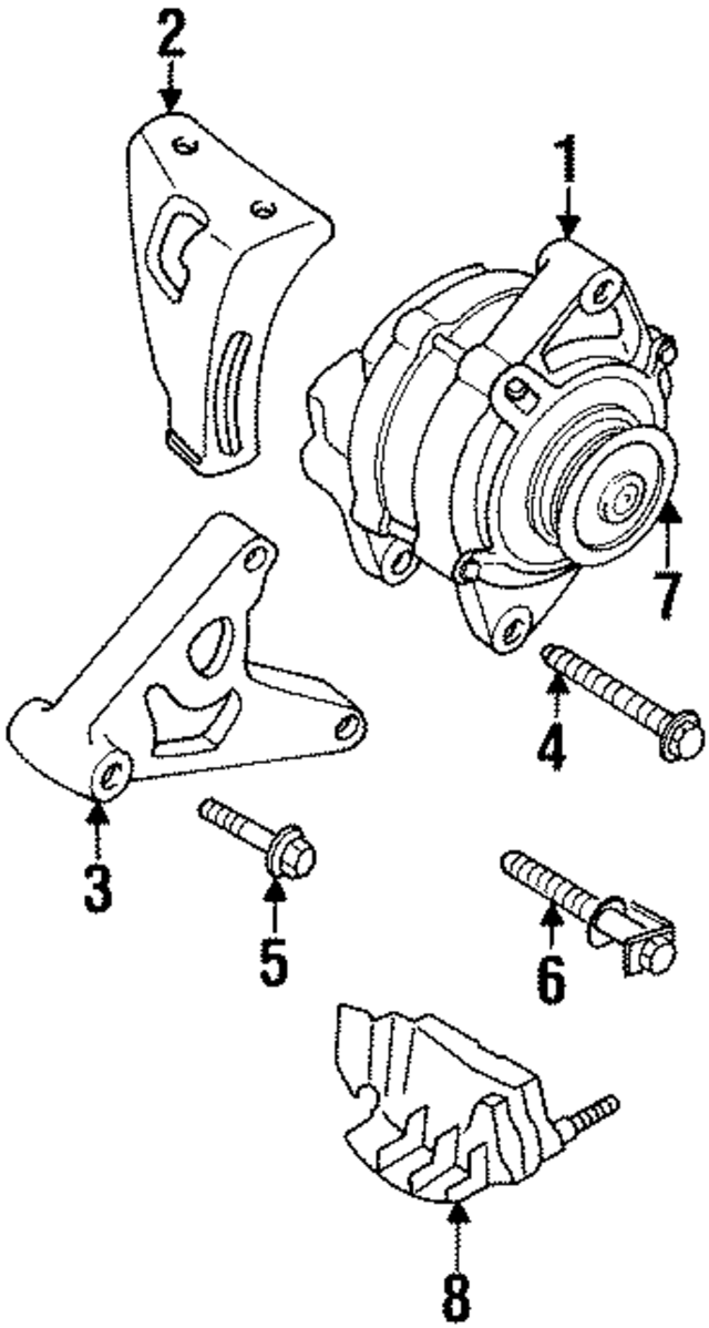 MD169048 - : Alternator Adjust Bracket for Mitsubishi Image