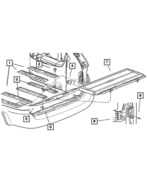 Panel-Mouldings, Scuff Plates for 2002 Chrysler Voyager #2