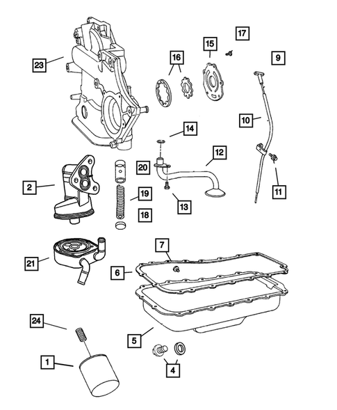 Engine Oiling for 2002 Dodge Grand Caravan #0