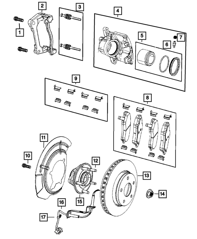 « 68044865AA – Brakes : Etrier De Frein à Disque Adaptateur, Droit Ou Gauche pour Mopar Image »