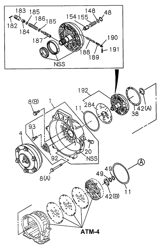 AT Converter Housing - Oil Pump for 2000 Honda Passport #0
