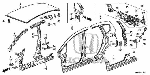 Outer Panel - Rear Panel for 2013 Honda Fit #0