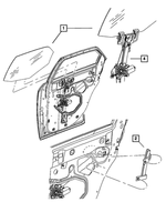 5065891AC - Doors and Related Parts: Rear Door Glass, Left for Mopar Image