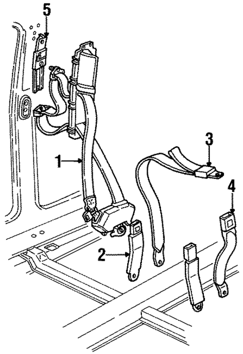 Front Seat Belts for 1999 Buick LeSabre #0