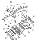 5096163AB - : Rear Floor Pan Side Rail, Left for Jeep: Grand Cherokee Image