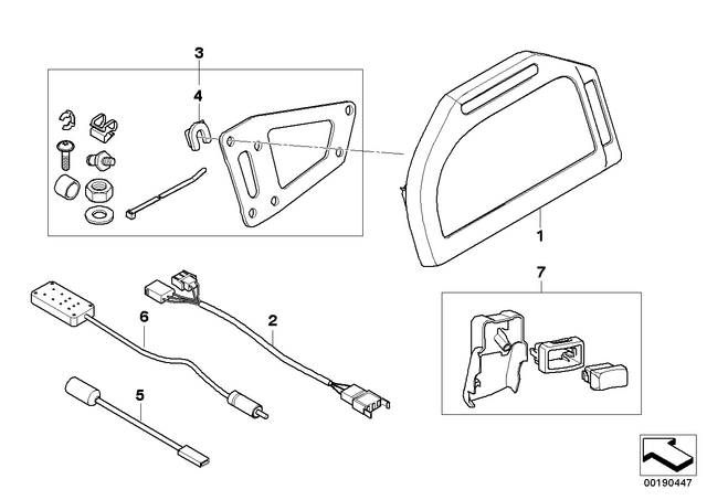 7129909733 - Navigation &amp; Communication: Securing Clip - Znniv Switch for BMW-Motorrad Image