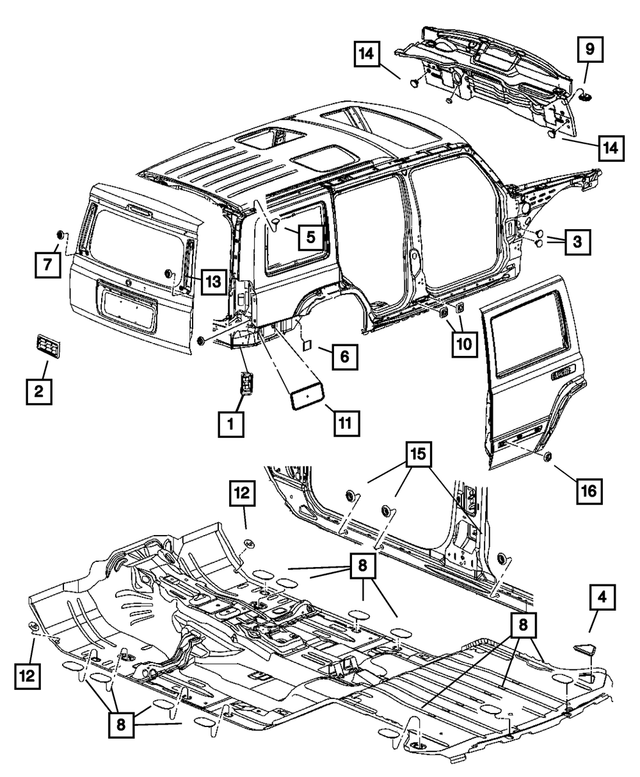 55136280AF - Body Sheet Metal Except Doors: Quarter Panel Exhauster for Mopar Image