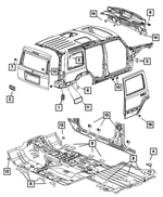 55136280AF - Body Sheet Metal Except Doors: Quarter Panel Exhauster for Dodge: Nitro | Jeep: Commander, Grand Cherokee, Liberty Image