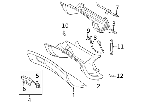 Glove Box for 2006 Volvo S80 #0