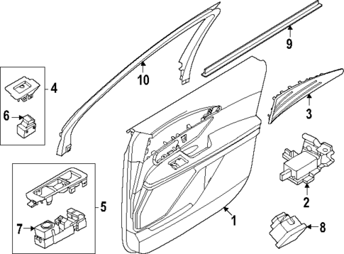 Interior Trim - Front Door for 2024 Lincoln Nautilus #0