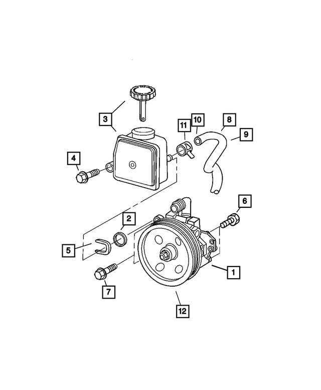 5097049AA - Steering: Power Steering Pump for Mopar Image image