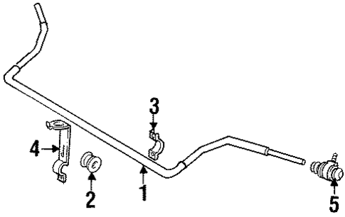 Stabilizer Bar & Components for 1992 Mercedes-Benz 400 E #1