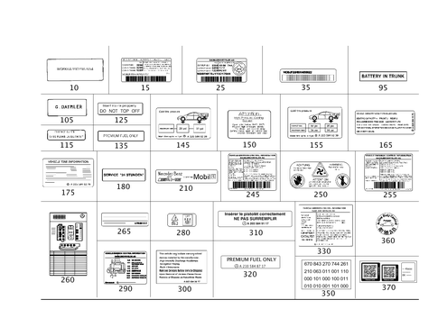 Type Plate, Guide Signs for 2003 Mercedes-Benz CL500 #1
