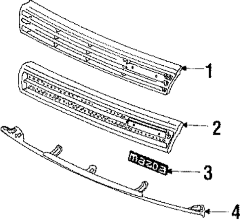Grille for 1986 Mazda 323 #0