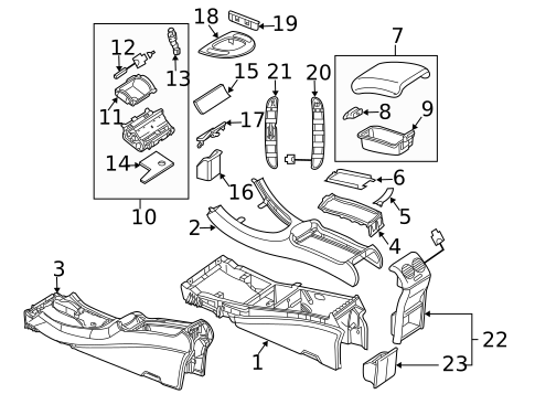 Center Console for 2009 Mercedes-Benz CLK350 #0