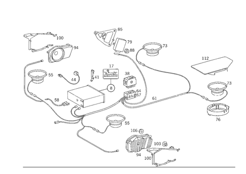 Radio, Loudspeaker, CD & Sound System for 1986 Mercedes-Benz 300E #1